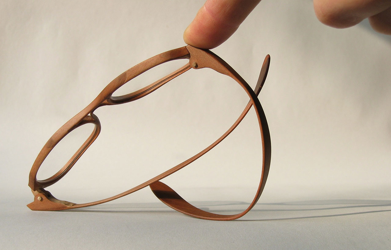 完全木製フレームヘアリヒト 木製フレーム 眼鏡